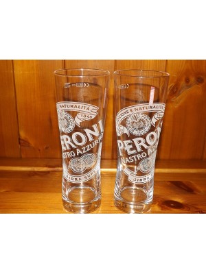 Peroni Beer Glasses, Half Pint 330ml (set of 2)