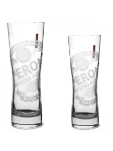 Peroni Nastro Azzurro, Pint and Half Pint Glass 500ml 330ml